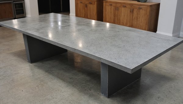 Table en béton ciré : votre pièce unique sur mesure